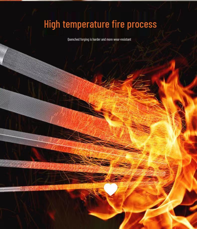 Steel File Set: Round, Half-Round, Flat, Triangular Metal Woodworking Grinding Tools