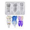 Pendant Molds Keychain Jewelry Mould Small Cat Shape Silicone Keychain Moulds Silicone Material DIY Hand-Making Tools