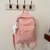 Star-printed nylon backpack, lightweight casual backpack, large-capacity student schoolbag, universal travel backpack
