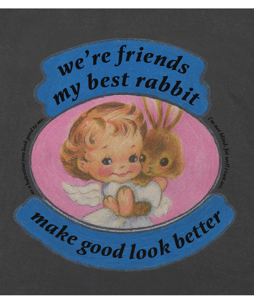 MATCHGLOBE Best Friends Crop Top (Dark Gray)