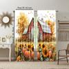 2 Pcs   Versatile Polyester Transparent Curtains for Home Decoration Chic Country Farmhouse for Use In Bedrooms and Living Rooms