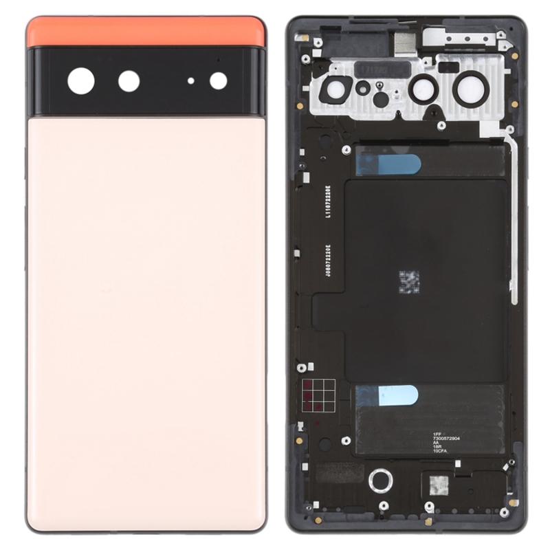 For Google Pixel 6 Back Battery Housing Cover+Middle Plate Frame Replacement