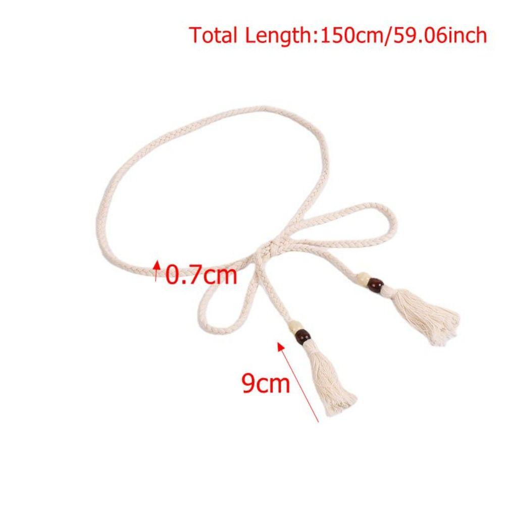 Bobo Style Braided Knotted Waist Belt Fashion Accessories Thin Belt Waistband  for Beginners