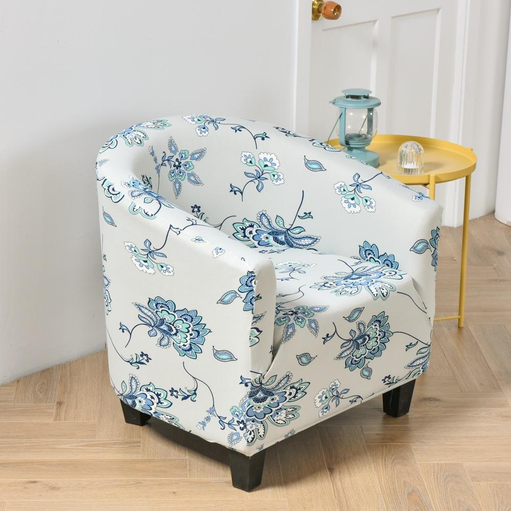 Single Club Chair Sofa Cover All-inclusive Protective Cover Semicircular Bathtub Sofa Chair Cover