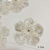 2Pcs Black White 3D Beaded Lace Patches Sequins Flower Clothing Patch Decoration Applique
