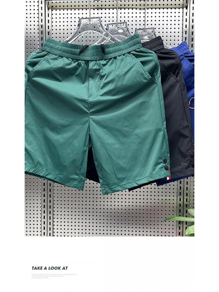 Pantaloncini da Uomo Ultraleggeri in Seta Ghiaccio di Media Lunghezza ad Asciugatura Rapida - Abbigliamento Estivo Traspirante e alla Moda