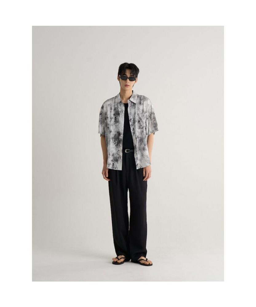 8seconds Rayon Blended Wide Fit Elastic Waist Pants Black