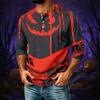Men's Casual Halloween Print Raglan Three-Quarter Sleeve Shirt