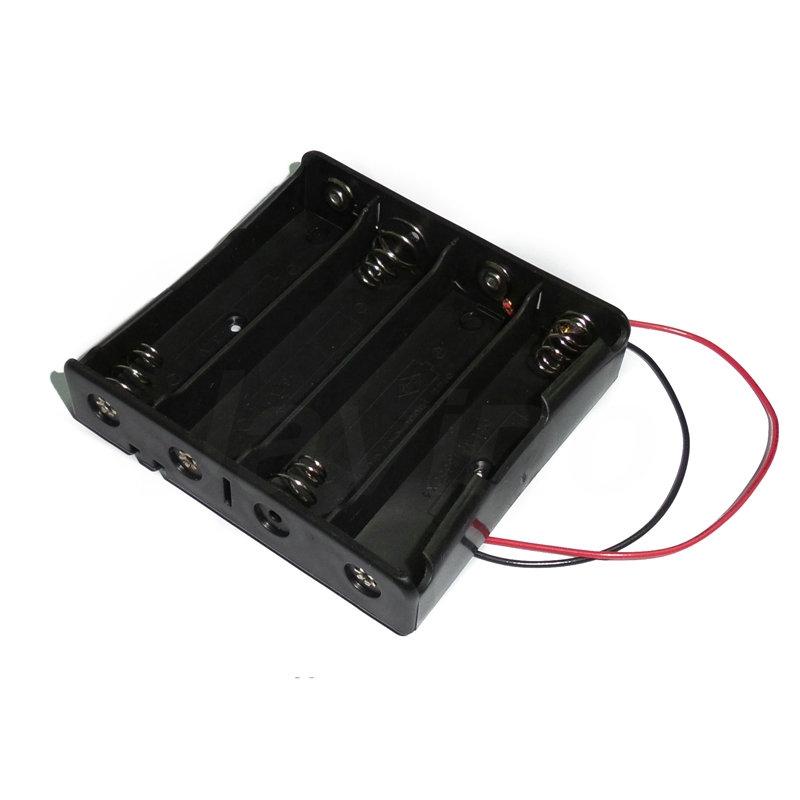 Black Plastic 1x 2x 3x 4x 18650 Battery Storage Box Case 1 2 3 4 Slot Way DIY Batteries Clip Holder Container With Wire Lead Pin