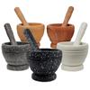 Manual Garlic Press Household Grinder Pressing Garlic Mashing Pot New Manual Medicine Jujube Wood Pounding Stone Mortar Grinder