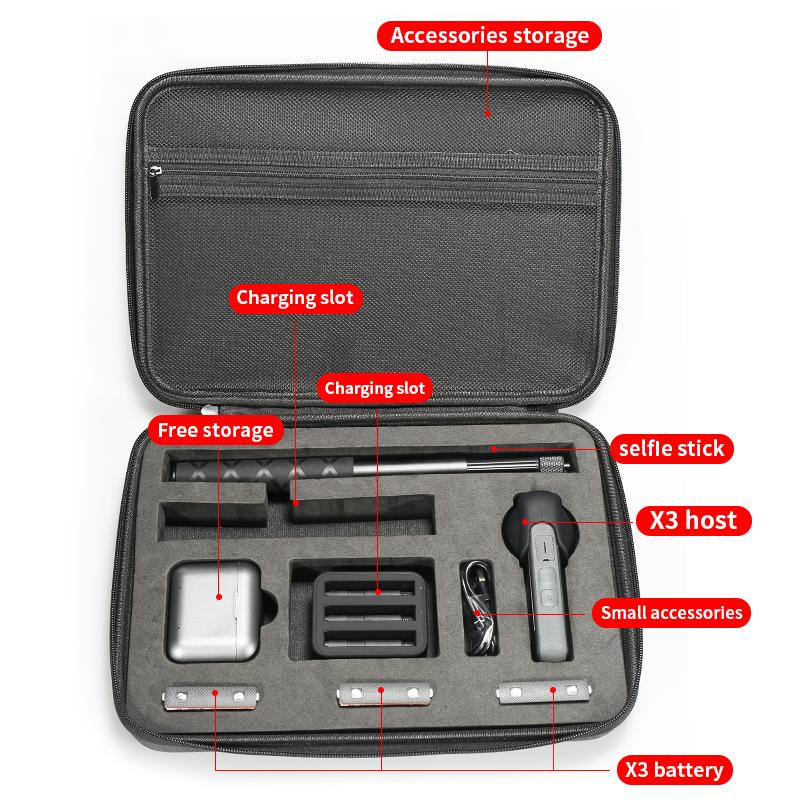 Suitable for Insta360 X2/X3 host accessories storage bag, portable outdoor travel handbag, durable EVA hard shell storage bag