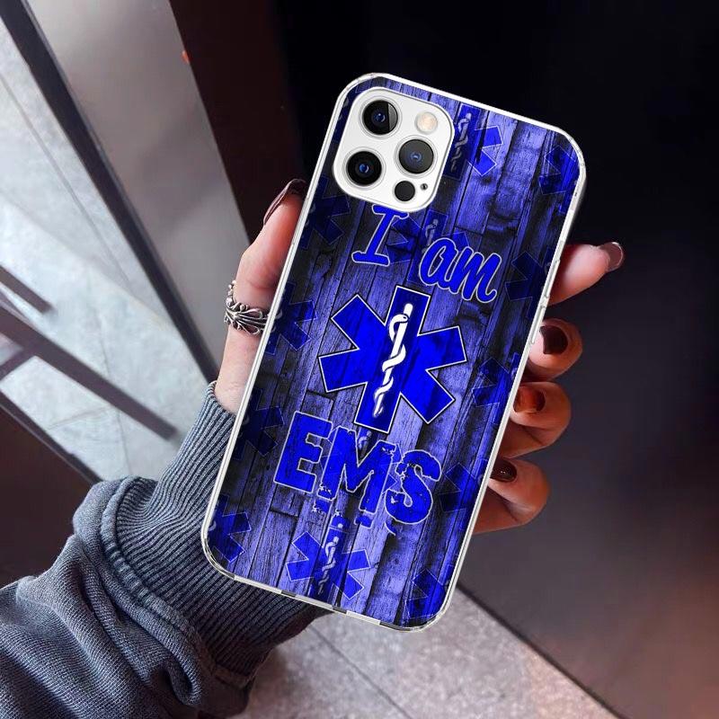 EMT EMS Medical Rescue Phone Case For iPhone 17 Air 11 13 Mini 14 15 Plus 16 12 Pro Max 16E SE 7 8 Pattern Soft TPU Back Cover