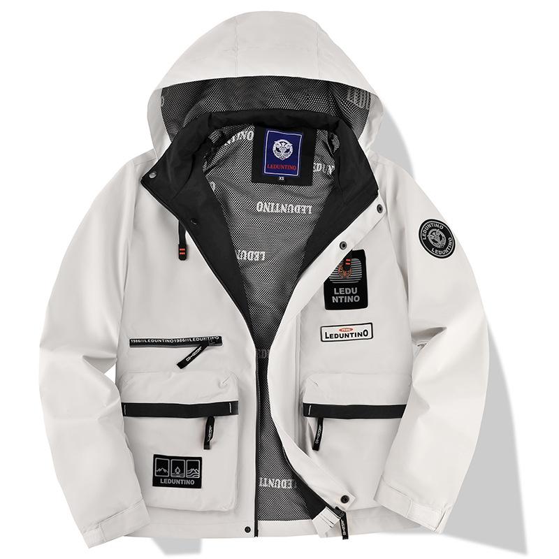 Solid Color Men's Casual Jacket, Parka Coat, Autumn and Winter Hooded Jacket, Men's Jacket