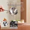 BEAR 304 Stainless Steel Hot Oil Pouring Pot with Wood Handle