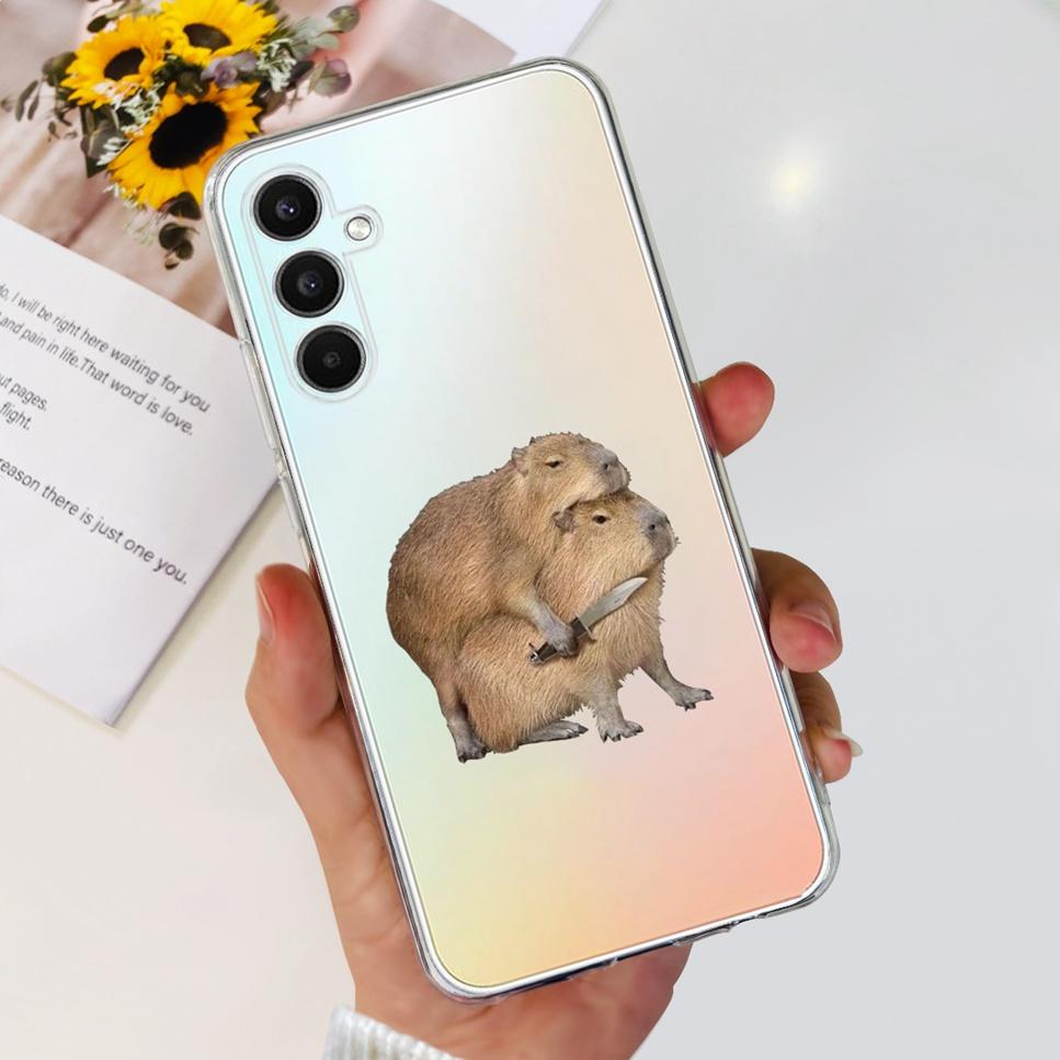 Case For Samsung Galaxy A34 5G 6.6"Cute Cat Astronaut Soft Silicone TPU Cover For Samsung A34 A34 5G Shockproof Phone Case Funda