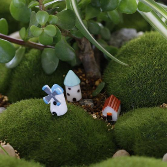 2/4Pcs Resin Horse Turtle Windmill Miniature Dollhouse Ornament Garden Decor