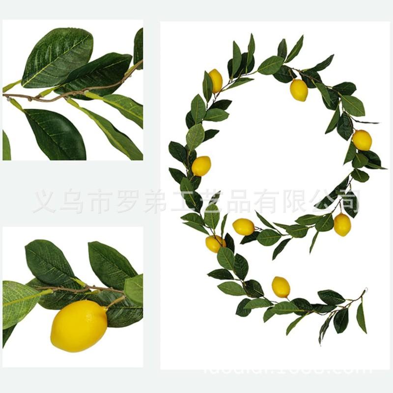 Artificial Lemon Peony Wreath Wall Hanging Decor Door Home Festival Party Decoration