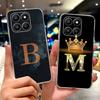 Clear For Honor 400Smart 5G LGN-NX1 Case For Honor 400 Smart Cover Luxury A-Z Letters Fashion Flowers Crown Soft Bumper Casing