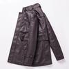 Leather Men's Winter Thickened Velvet Jacket Youth Casual Mid-length Warm Cotton Jacket