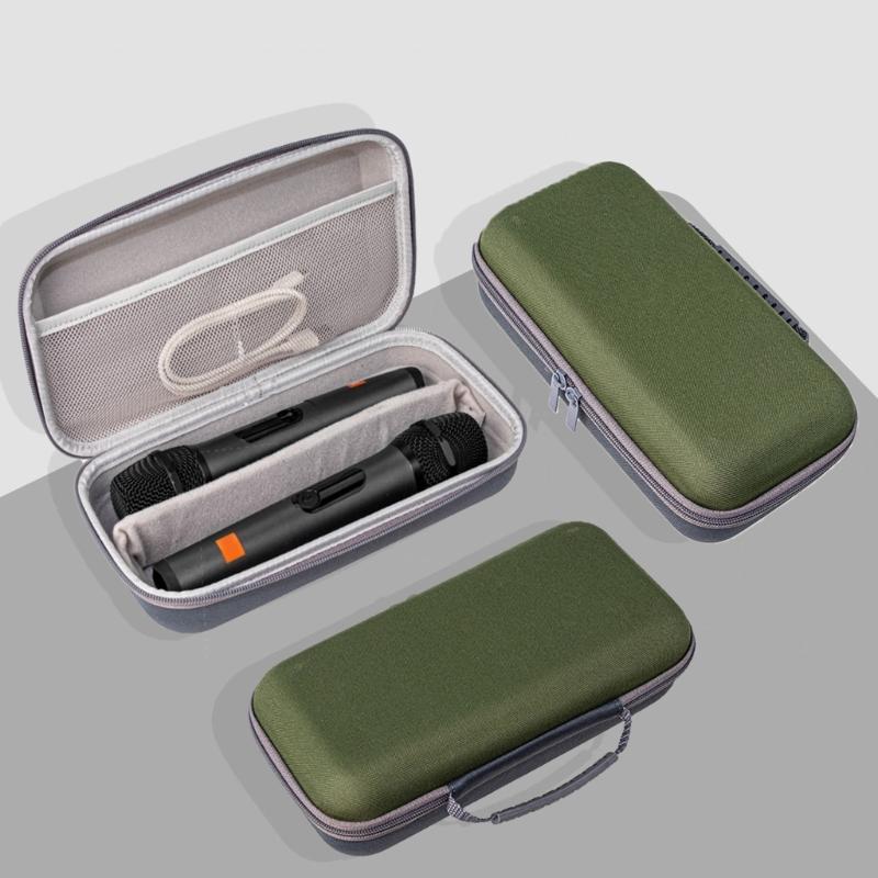 Tragbare Mikrofon-Tragetasche EVA-Schale mit weicher stoßfester Auskleidung Verstellbarer Teiler für Reisen und Auftritte