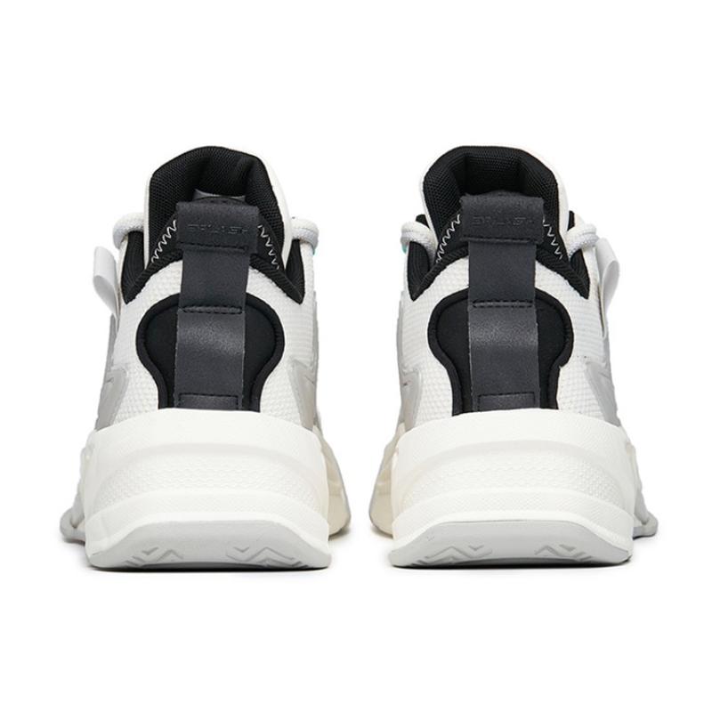 Anta G6 Soup Wear-Resistant Mid-Top Skateboard Shoes Men's White Gray Black Sneakers 112218082-3