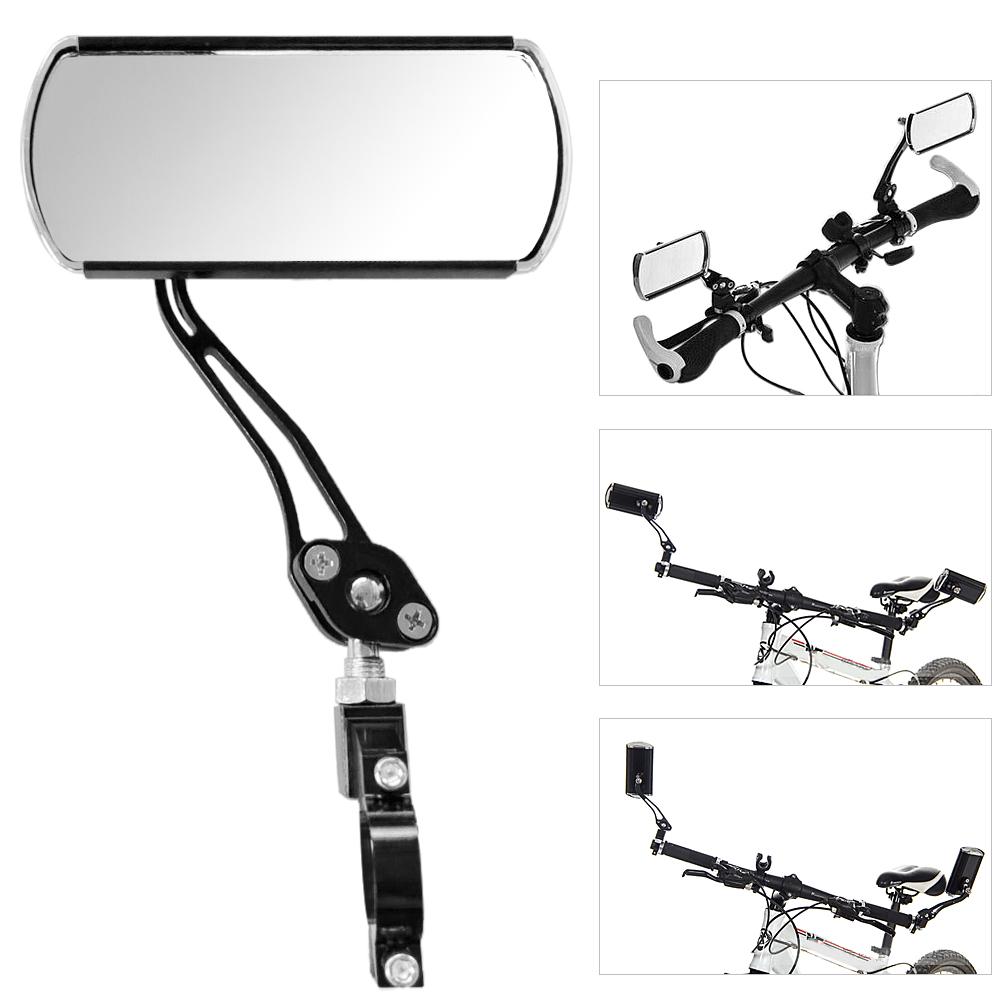 2 Pack Bike Rear View Mirror Adjustable Rotate Mirror Wide Angle Rear View Aluminum Alloy Safety Rearview Mirror