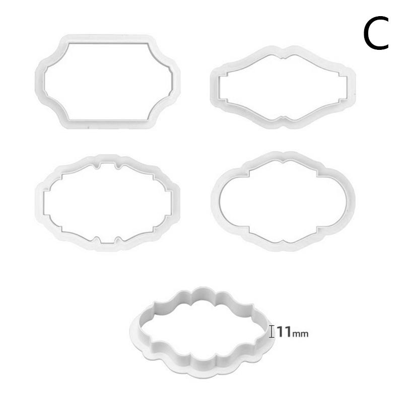 Vintage Plaque Rahmen Cookie Cutter Set Kunststoff Keks Form Kuchen dekorieren Tools Cookie Form
