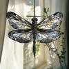 Dragonfly Acrylic Suncatcher Stained Glass Effect Bohemian Window Hanging Ornament for Indoor Outdoor Garden Decor Gifts for Mom Women
