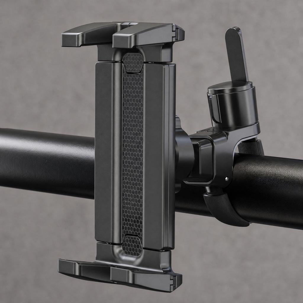 Handlebar Phone Mount with Padded Grips Adjustable and Secure Device