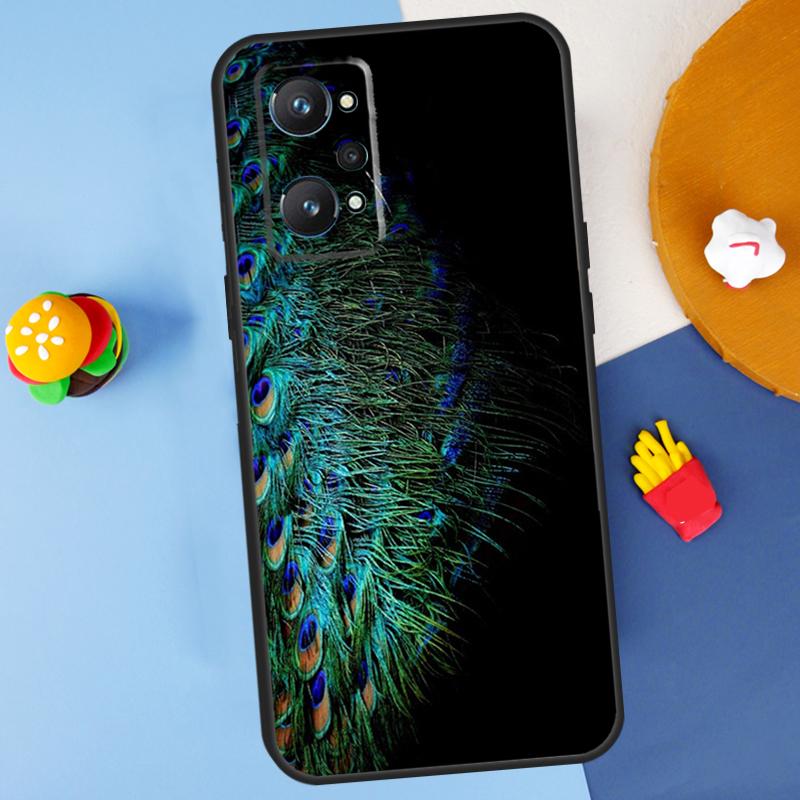 Bird Peacock Feather For Realme C55 C67 C61 C75 C53 C51 C21Y C25S GT 6 6T 5 GT7 Pro 10 11 12 13 14 Pro Plus Case