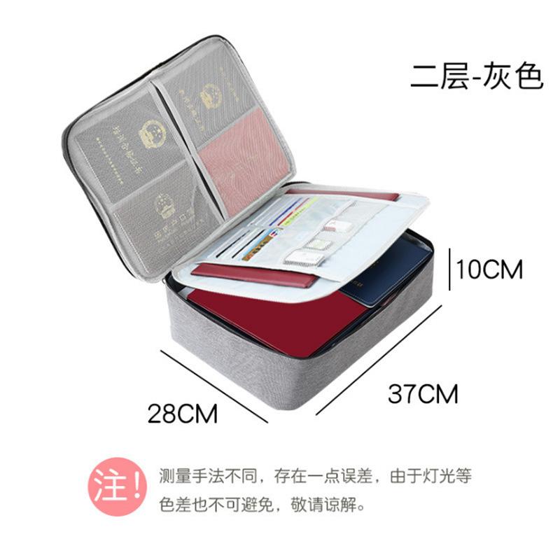 3Large Capacity Document Bag for Home Use, File Certificate Storage Bag, Multifunctional Password Lock Passport Holder Storage Pouch