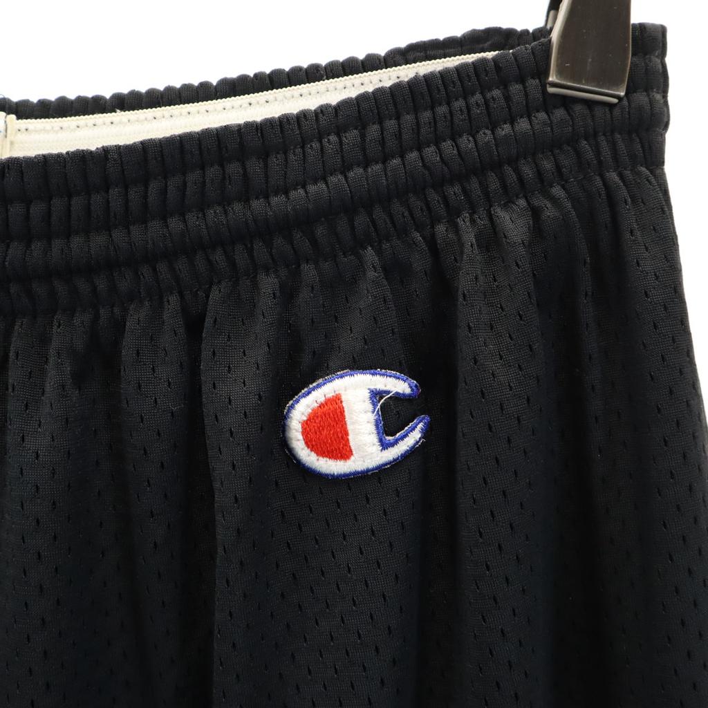 Champion 80s Vintage USA Made Tricot Tag Mesh Shorts L Black Women Used