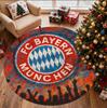 FC Bayern Muster Runder Teppich, Innen-/Außenmatte, für Picknick, Spielzimmer, Schlafzimmer, Büro, Wohnzimmer, Heimdeko Teppich, Geburtstagsgeschenk