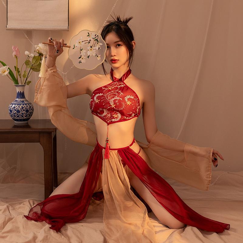 Sexy Underwear, Sexy Hanfu Large Size Catties, Ancient Style, Pure Desire Belly Pocket, Temptation, Passion, New Court Style Classical Suit