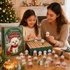 Calendario dell'Avvento di Natale per Cane Maltipoo con Cucciolo Carino Countdown Festivo Acrilico Regalo per Amanti dei Cani