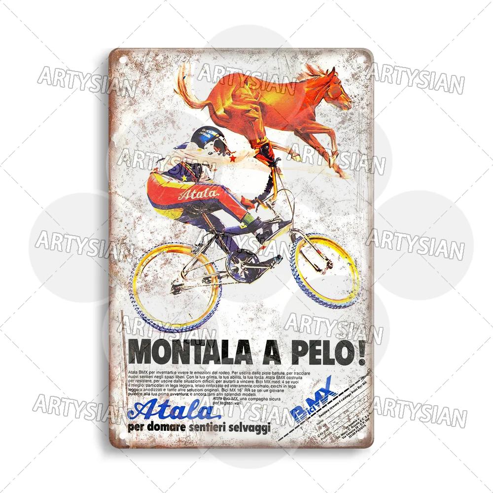 Vintage BMX Bike Metal Sign Bicycle Motocross Plaque Racing Raleigh Kuwahara Raleigh Chopper Peugeot Pro-Am Murray Ace Haro