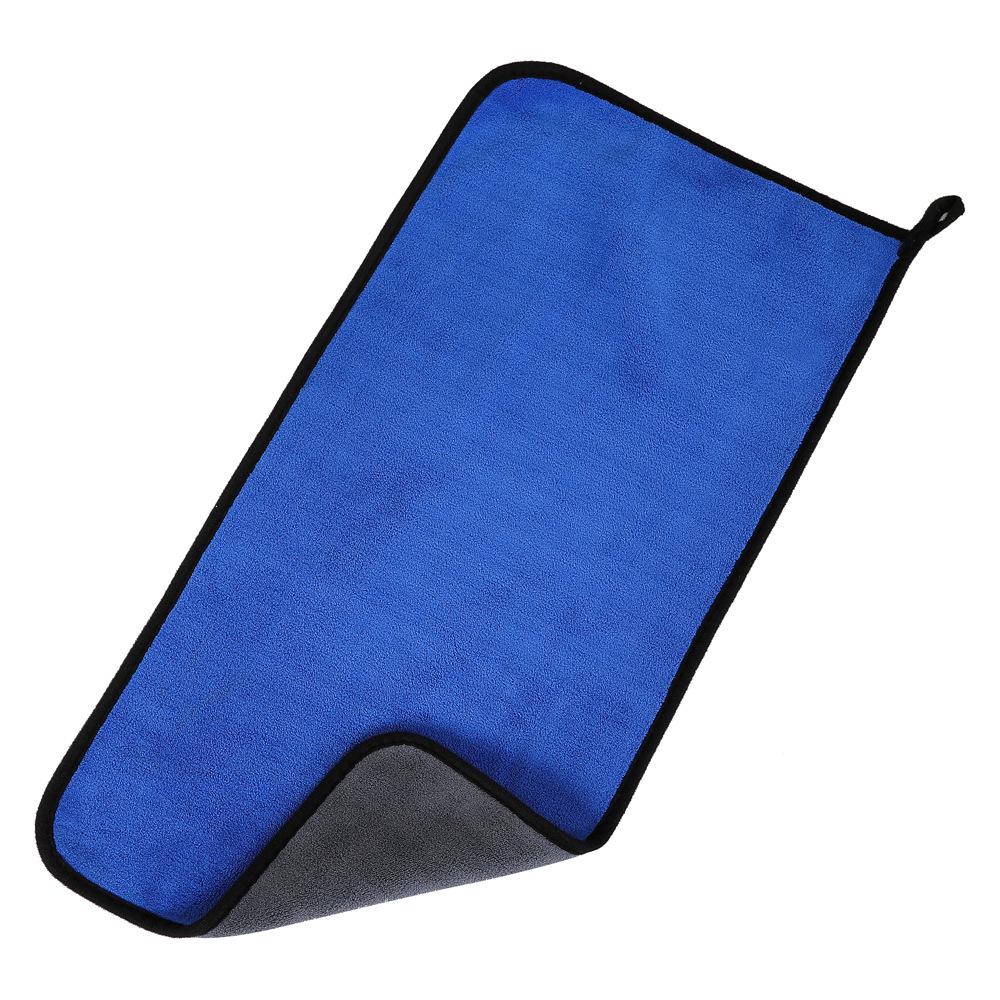 High-Density Edge-Wrapped Coral Fleece Towel for Car & Fishing – Double-Sided, Thick Cleaning Cloth