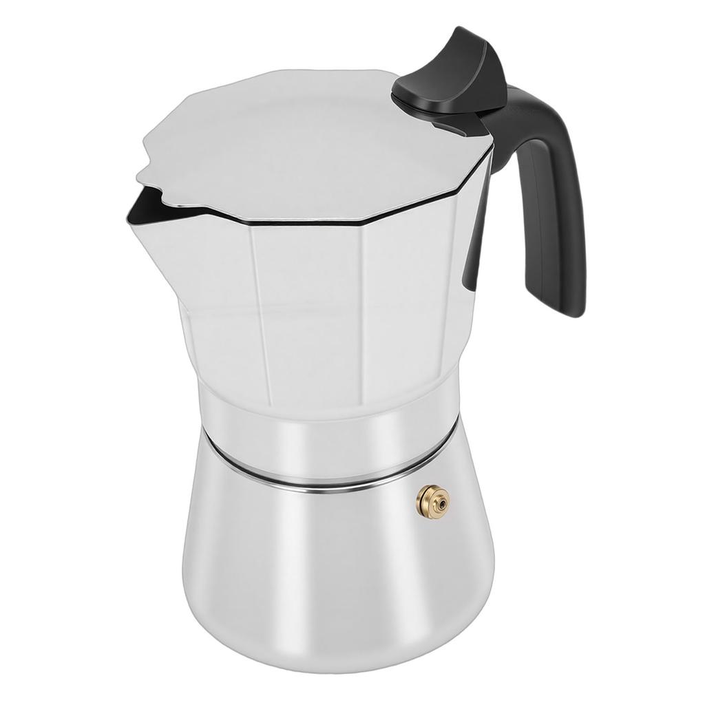Stovetop Coffee Maker Octagonal Stainless Steel Italian Coffee Machine for Home Travel Easy To Clean