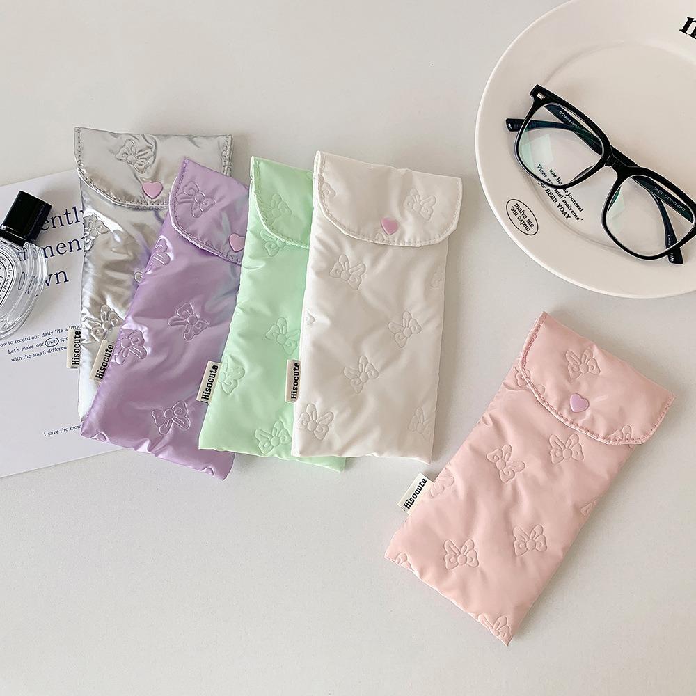 Lightweight Student Stationery Pouch with Button Cosmetic Bag New Glasses Protective Cover
