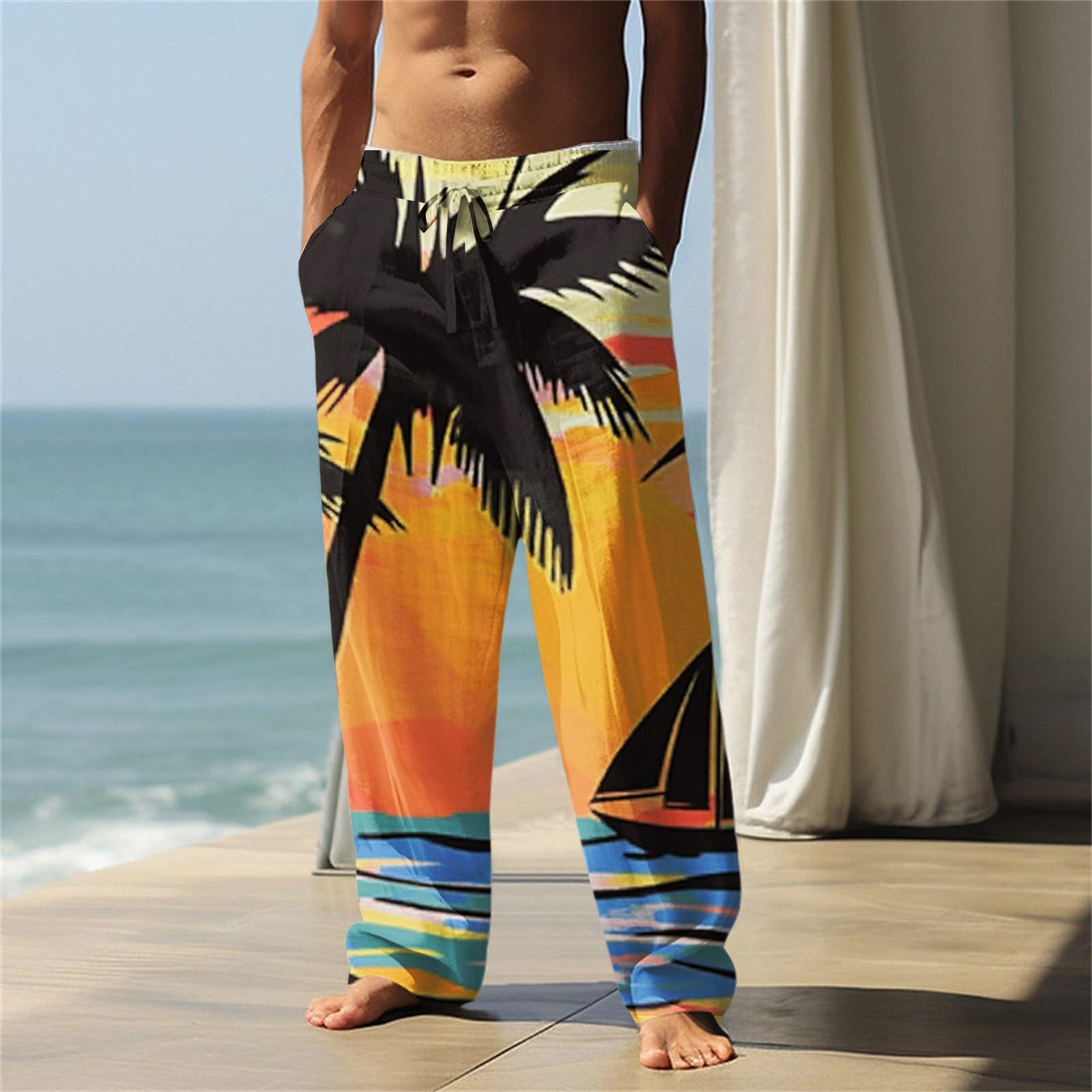 

Гавайские мужские повседневные брюки с принтом M