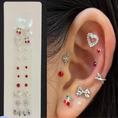 Earring Piercing Fake with Ear Stickers BB0318