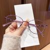 Elegant Ladies Oval Presbyopia Eyeglasses Metal Frame Pearl Hinge Design Anti Blue Light Reading Glasses Lightweight 0 To +4.0