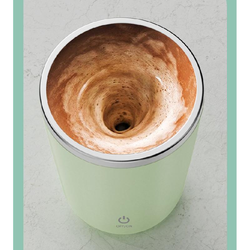 Coffee Cup 350ml Stainless Steel Automatic Stirring Mug With Magnetic Charging For Office And Home Use