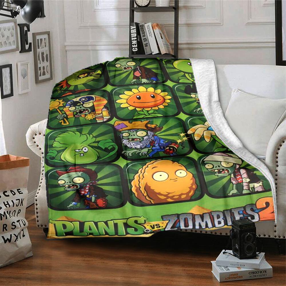 Plants Vs. Zombies Blanket Ultra-Soft Perfect for Sofa Couch Bedding for All Seasons Warmthful Decor Gifts For Family Or Friends