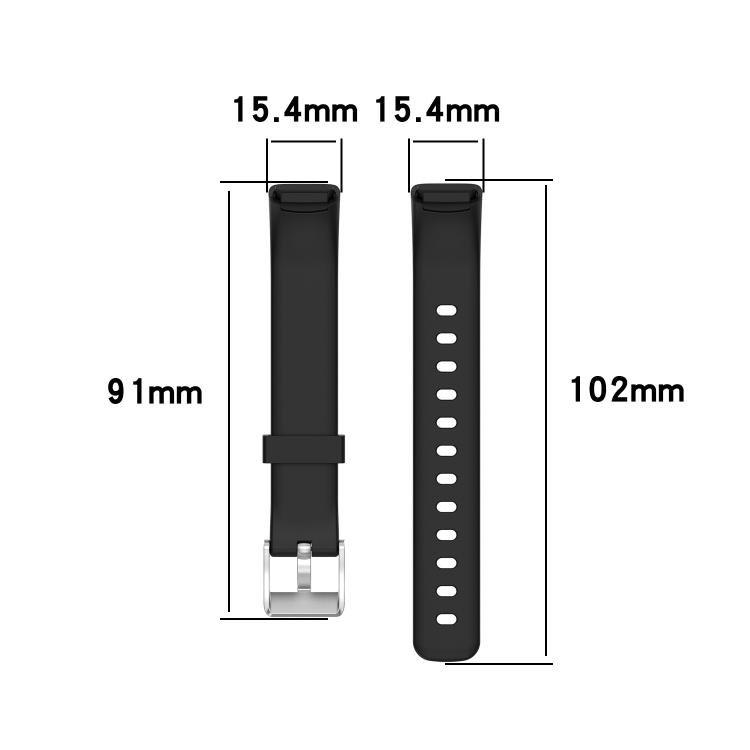 For Fitbit Luxe xDFind Silicone Watch Band, Size:S (Pine Needle Green)