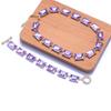 Geometric Square Square Colored Crystal Necklace Light Luxury Fashion Necklace