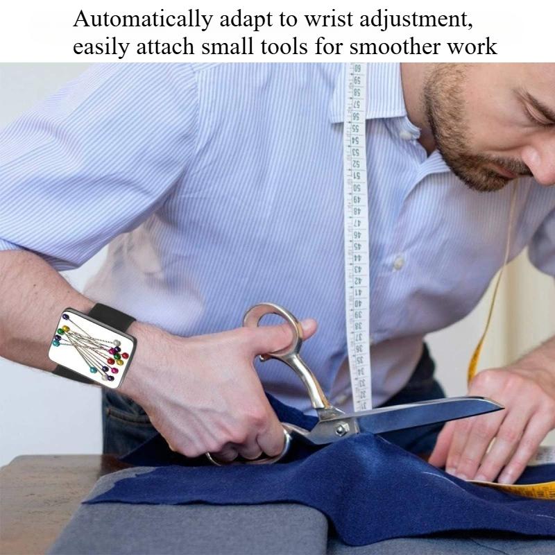 Magnetic Wrist Sewing Pincushion Magnetic Pin Cushion for Sewing Magnetic Pin Holder for Sewing Magnetic Silicone Wrist