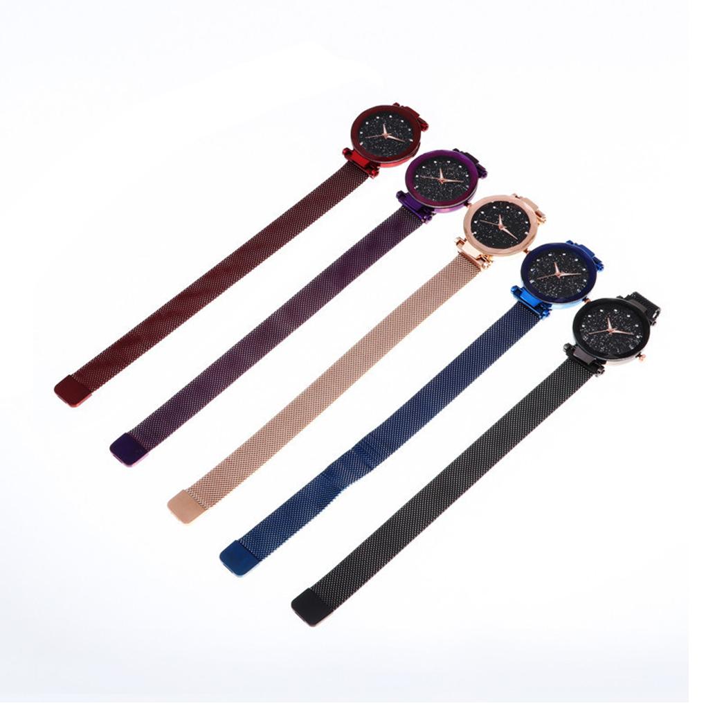 Ladies Magnetic Starry Sky Clock Luxury Ladies Watch Fashion Diamond Female Quartz Watch