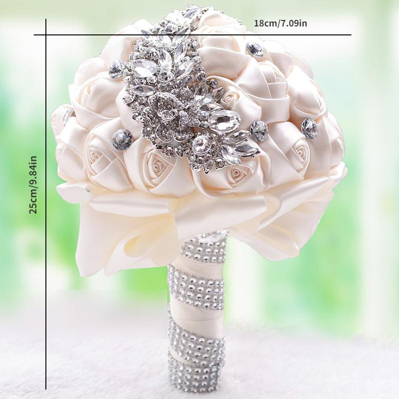 1PC Brilliant Festival Celebration Wedding Dress Photography Wedding Ceremony Bride Exquisite Handheld Flower Bundle