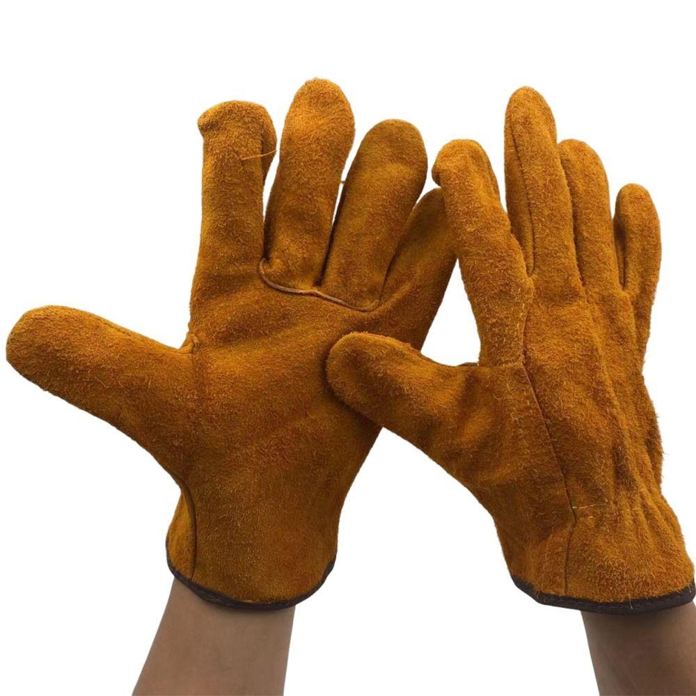 Anti-thorning Safety Gloves Cowhide Anti-cutting Gloves Heat Insulation Gloves Welding